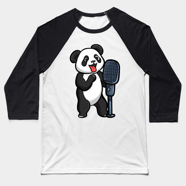 Singing Panda Baseball T-Shirt by Ryuga